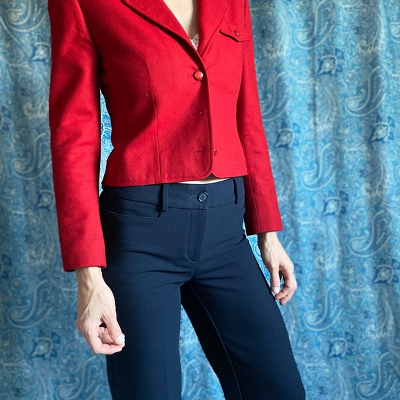 Vintage Pendleton blazer red cropped button down wool - Picture 10 of 11